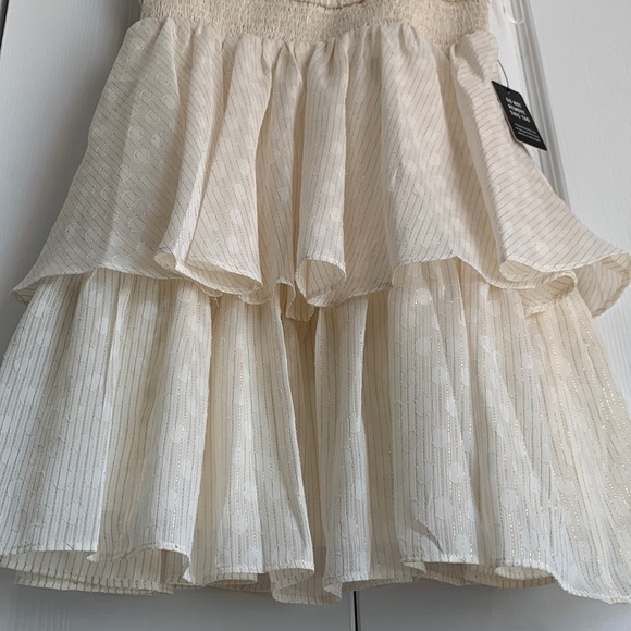 EXPRESS IVORY/ GOLD SLEEVELESS DRESS Size S - Picture 5 of 12